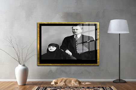 Gazi Mustafa Kemal Atatürk ÖZEL SERİ^# Miyrem  Design Cam Tablo Model: 804