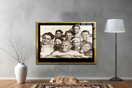 Gazi Mustafa Kemal Atatürk ÖZEL SERİ^# Miyrem  Design Cam Tablo Model: 807