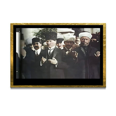 Gazi Mustafa Kemal Atatürk ÖZEL SERİ^# Miyrem  Design Cam Tablo Model: 810