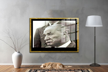 Gazi Mustafa Kemal Atatürk ÖZEL SERİ^# Miyrem  Design Cam Tablo Model: 811