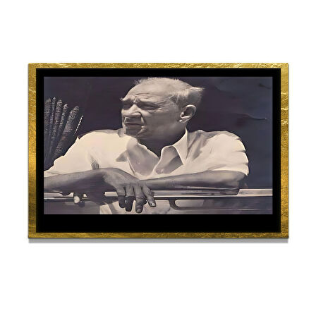 Gazi Mustafa Kemal Atatürk ÖZEL SERİ^# Miyrem  Design Cam Tablo Model: 814