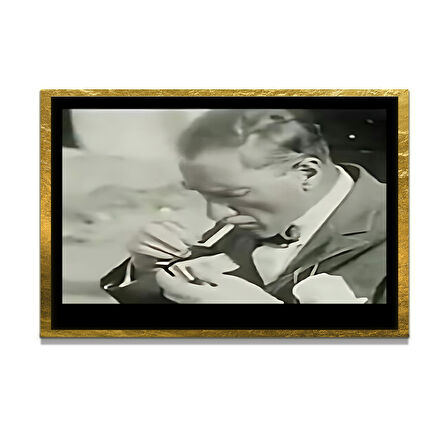 Gazi Mustafa Kemal Atatürk ÖZEL SERİ^# Miyrem  Design Cam Tablo Model: 816