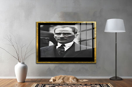 Gazi Mustafa Kemal Atatürk ÖZEL SERİ^# Miyrem  Design Cam Tablo Model: 817