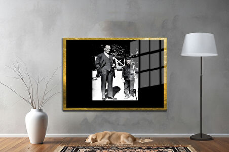 Gazi Mustafa Kemal Atatürk ÖZEL SERİ^# Miyrem  Design Cam Tablo Model: 818