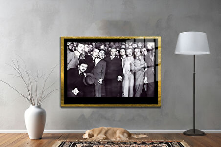 Gazi Mustafa Kemal Atatürk ÖZEL SERİ^# Miyrem  Design Cam Tablo Model: 821
