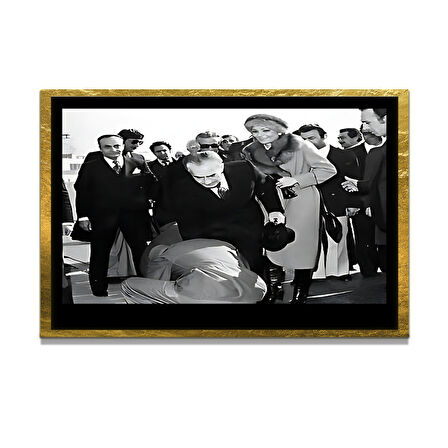 Gazi Mustafa Kemal Atatürk ÖZEL SERİ^# Miyrem  Design Cam Tablo Model: 822