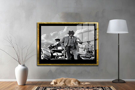 Gazi Mustafa Kemal Atatürk ÖZEL SERİ^# Miyrem  Design Cam Tablo Model: 823