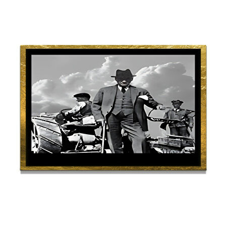 Gazi Mustafa Kemal Atatürk ÖZEL SERİ^# Miyrem  Design Cam Tablo Model: 823