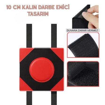 Duvara Monte Boks Torbası Sessiz Darbe Emici Boks Vuruş Yastığı MMA Kick Boks Antrenmanı