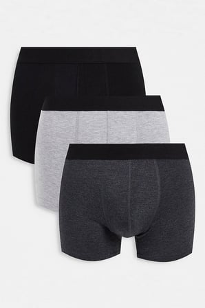Erkek Karışık Renk 3'lü Paket Pamuklu Likralı Boxer