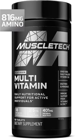 Platinum MultiVit. 18 Vit. -  816 mg Amino - 401mg Herbal Matrix - 90 Tablets
