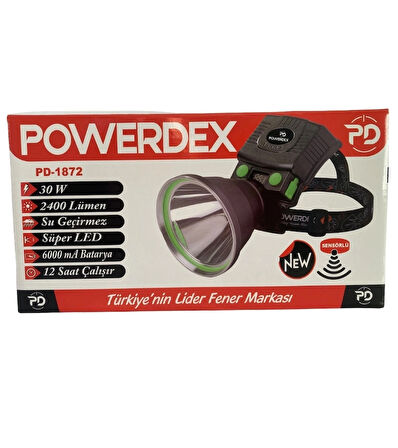 Powerdex PD-1872 Büyük Şarjlı Kafa Lambası 2400 Lümen