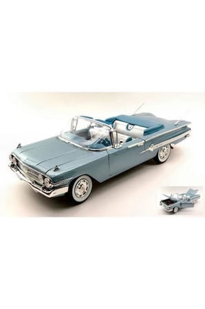Welly 1960 Chevrolet Impala 1/18 Diecast Model Araba Mavi