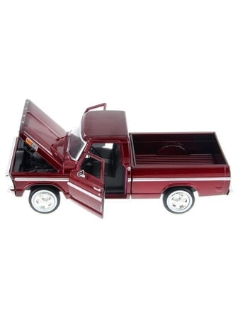 Motormax Motor Max Motormax 1969 Ford F-100 Pickup 1/24 Ölçek Bordo Model Araba