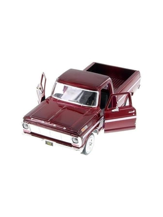 Motormax Motor Max Motormax 1969 Ford F-100 Pickup 1/24 Ölçek Bordo Model Araba