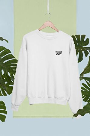 %100 Pamuk Oversize Kalıp Reebook Tasarımlı Unisex Sweatshirt