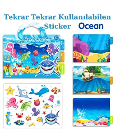 Tekrar Tekrar Kullanılabilen Sticker Seti -SEAWORLD