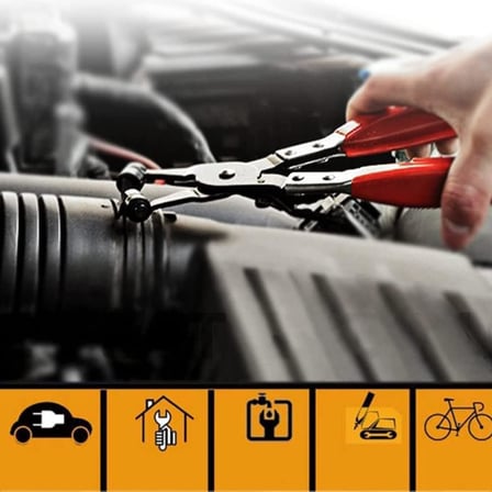® Hortum Kelepçe Pensesi Düz Boyun – Otomotiv Hortum Kelepçesi Sökme Takma Aparatı – Yaylı Kilitli Mekanizma – Araç Radyatör, Yakıt, Su Hortumu Kelepçe Sökücü El Aleti