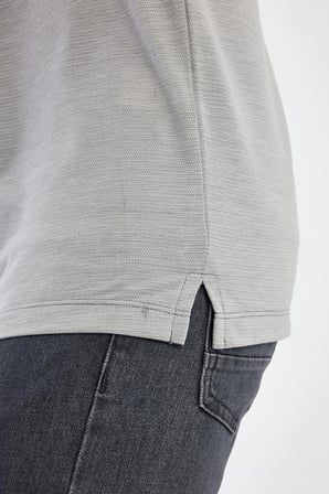 Erkek Polo Yaka Uzun Cepli Kısa Kol Basic Haki Tişört