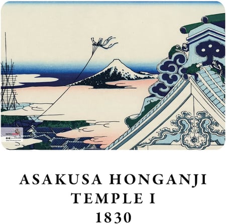 Mount Fuji Series II - A6, Hokusai 4'lü Defter Seti II, Çizgisiz, Toplam 192 Sayfa, Her biri 48 Sayfa, Tel Dikiş, Esnek Kapak, Oval Kenar, Tuval Doku, 60 gram, Sarı Krem Renk