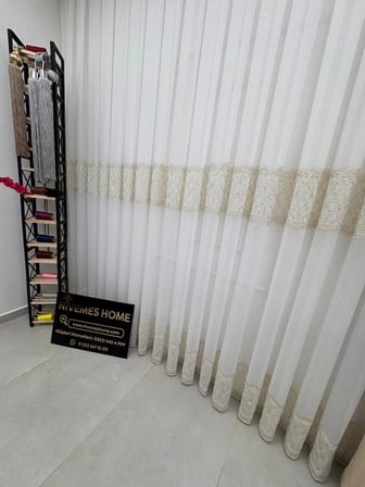 NİVEMESHOME LUMİNA 7194 V2 1/3 PİLELİ BAMBU TÜL PERDE