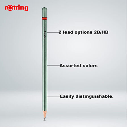 Rotring Metalik Kurşun Kalem HB 12 Adet