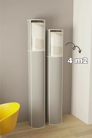 Pencereli Halı Hurcu Gri Çizgili – Fermuarlı Toz Geçirmez Organizer Hurç, Büyük Kapasiteli Saklama Torbası (1 Adet) (4M² 38x170 Cm)