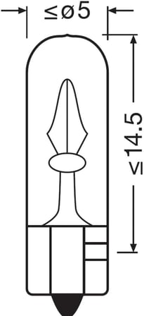 Mini Dipsiz Gösterge Ampul 12V 1.2W T5 2721-02b (2 Adet)