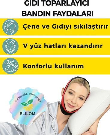 Yüz Korsesi Çene Boyun Bandı, Horlama Önleyici ve Gıdı Toparlayıcı Maske, Unisex -