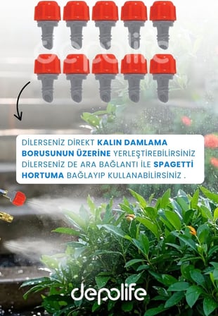Sisleme Misting Buharlama Serinletme Nozulu Sera Nemlendirme Spreyi Kafa Sulama Ekipmanları Mist, 56465465436