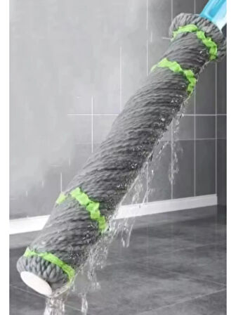 Foren 112 CM 3 Parça Kendinden Sıkmalı Bükümlü Yedek Bezli  Paspas Seti