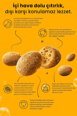 Crunchy Bubbles Kısırlaştırılmış Tavuklu Yetişkin Kedi Maması 10 kg