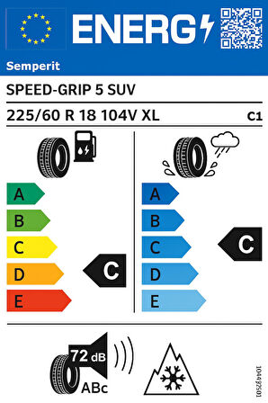SEMPERIT 225/60R18 104V XL SPEED-GRIP 5 KIŞ LASTİĞİ 2025 ÜRETİM