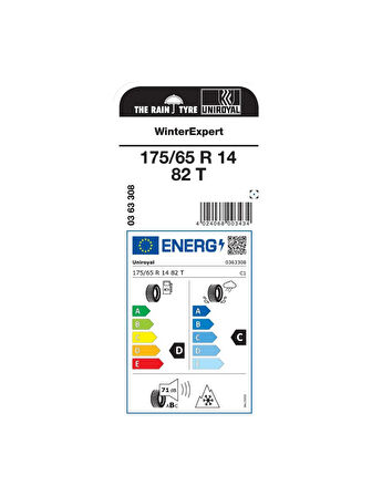 UNIROYAL 175/65R14 82T WINTER EXPERT 2025 ÜRETİM KIŞ LASTİĞİ