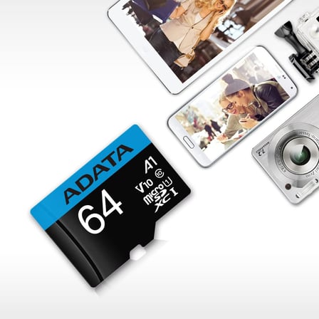 ADATA SD MicroSD Card 64GB SDXC (UHS-I Class 10) Ada Perakende