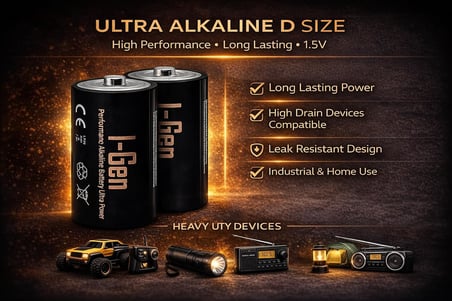 Batteries LR20 Ultra Alkalin D Boy Pil 1.5V Büyük Boy Pil (2, 2'li Paket)