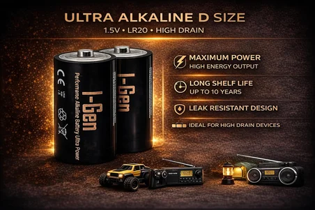 Batteries LR20 Ultra Alkalin D Boy Pil 1.5V Büyük Boy Pil (2, 2'li Paket)