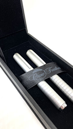 Premium Dolma ve Roller Kalem, Deri Kutuda