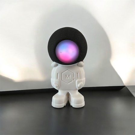 HomePod Mini İçin Astronot Görünümlü Stand(Bioplastik) (Kırmızı)