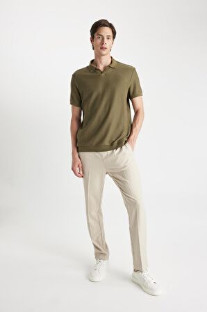 DeFacto Regular Fit Kısa Kollu Örgü Görünümlü Polo Tişört A6849AX24SMKH261