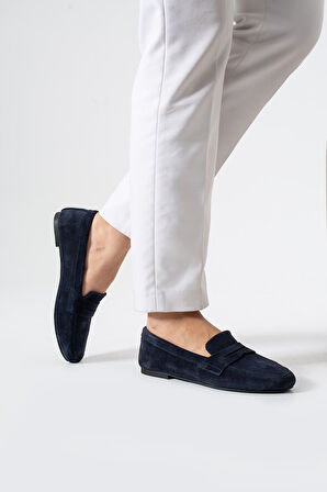 Siena Gerçek Süet, Deri Loafer, Modern, Rahat ve Şık Kadın Loafer Hakiki Deri Ayakkabı