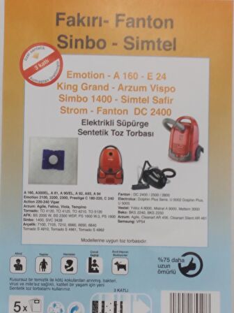 FAKİR FANTON SİNBO SİMTEL EMOTİON ELEKTİRİK SÜPÜRGESİ