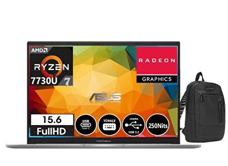 Asus Vivobook M1502YA-NJ190 Amd Ryzen 7 7730U 24gb 1tb SSD 15.6" Windows11Home FHD Dizüstü Bilgisayar M1502YA-NJ19027+WeblegelsinÇanta