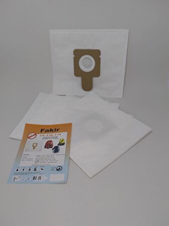 SENTETİK FİLTRE FAKİR E 100-A 91- C 170 ( 4 PAKET 20 ADET ) ELEKTİRİK SÜPÜRGESİ YEDEK PARÇA