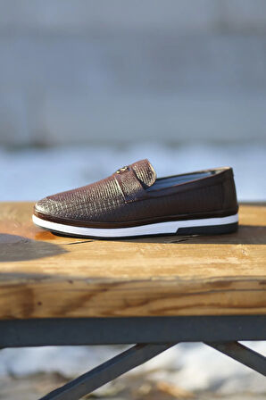 Yazlık Erkek Sportif Kundura Hakiki İç Dış Deri  Faylon Taban Bağcıksız ve Ortopedik