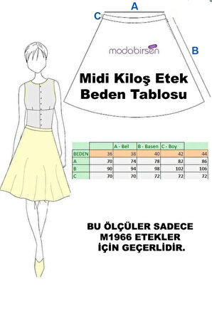 Midi boy Süet kiloş etek