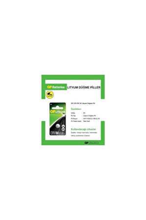 Cr1-3n-c1 Cr1-3n 3v Lityum Cell Hafıza Düğme Pil Tekli Paket