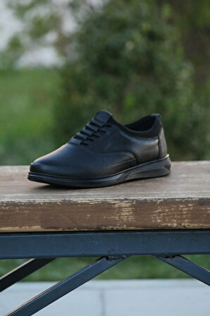 Erkek Sportif Kışlık Kundura Hakiki Deri  Kauççuk Taban Otobetik ve Bağsız Lastikli