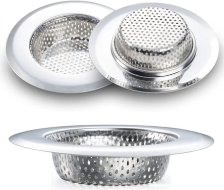 Paslanmaz Çelik Lavabo Süzgeci, 11.5 cm, Büyük Boy, Evye Süzgeci, Amerikan Lavabo Süzgeci