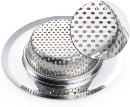 Paslanmaz Çelik Lavabo Süzgeci, 11.5 cm, Büyük Boy, Evye Süzgeci, Amerikan Lavabo Süzgeci